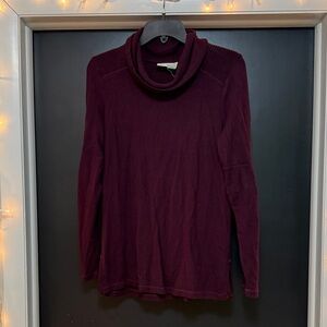Women's Burgundy Cowl Neck Sweater